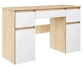 biurko-trzy-szuflady-bis-dab-sonoma-122cm-dwie-szafki-biurko-szkolne