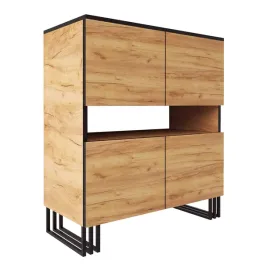 regal-komoda-styl-industrialny-system-klara-dab-craft-zloty-nogi-loft-metal