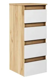 komoda-slupek-32-cm-megan-szuflady-zloty-bialy