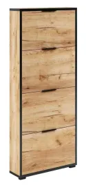 szafka-na-buty-loft-fala-14c-czarna-zloty-uchwyt-do-przedpokoju