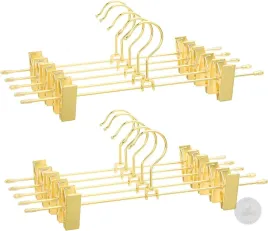 10x-metalowy-wieszak-na-ubrania-z-klipsami-31cm-zloty-antyposlizgowy