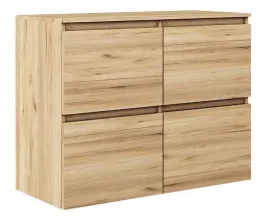 komoda-dwie-polki-megan-k4-90cm-dab-zloty-szafki-bez-uchwytow-nowoczesna