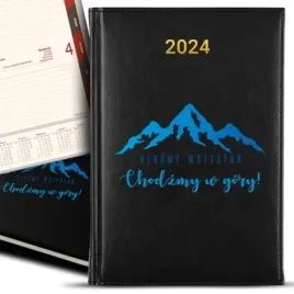 kalendarz-ksiazkowy-czarny-a5-2024-rzucmy-wszystko-chodzmy-w-gory-wzory