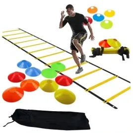 drabinka-koordynacyjna-zolta-drabinka-pilkarska-pacholki-10szt-pacholkami