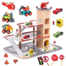 parking-drewniany-garaz-dla-dzieci-4-pietrowy-lulilo-benino-winda-autka