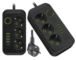 przedluzacz-listwa-zasilajaca-usb-x4-3-gniazda-2m