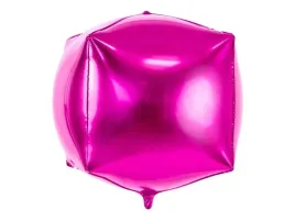 balon-foliowy-metalizowany-ciemny-rozowy-szescian