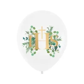 balony-komunijne-ihs-eukaliptus-12cali-100szt