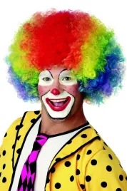 peruka-afro-kolorowa-clown-dla-clowna-nos-clown