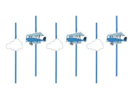slomki-plastikowe-rurki-niebieskie-samolocik-6szt