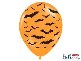 balon-pomaranczowy-na-halloween-nietoperze-6szt