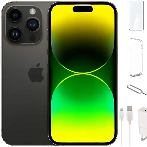 SMARTFON IPHONE 14 PRO 256GB - NOWA BATERIA 100% - BLACK / CZARNY -KLASA A+