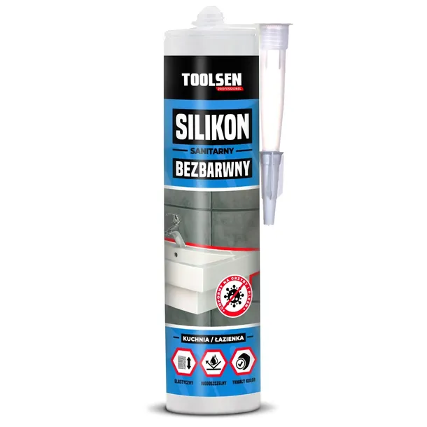 SILIKON SANITARNY Bezbarwny TOOLSEN