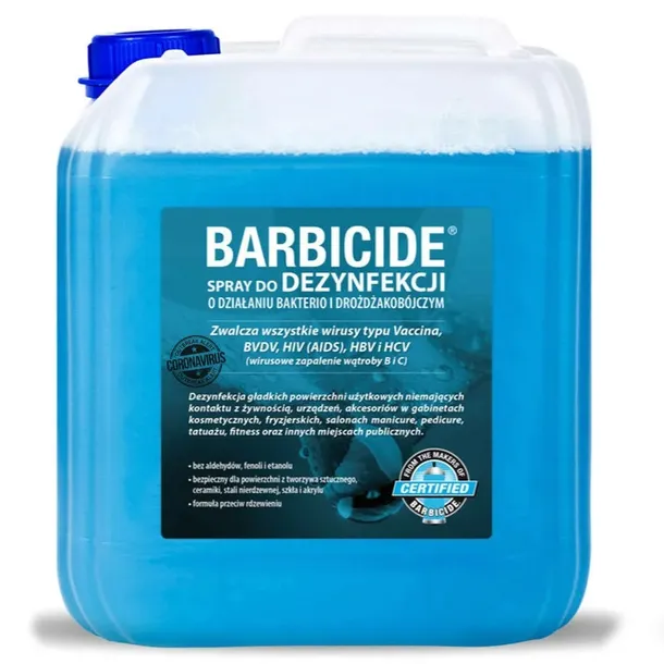 BARBICIDE SPRAY DEZYNFEKCJA POWIERZCHNI 5L ZAPAS