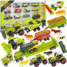 ciagnik-traktor-maszyny-rolnicze-kombajn-zestaw-farmer-zwierzeta-prezent