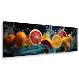 obraz-panoramiczny-do-kuchni-owoce-cytrusy-abstrakcja-efekt-3d-145x45