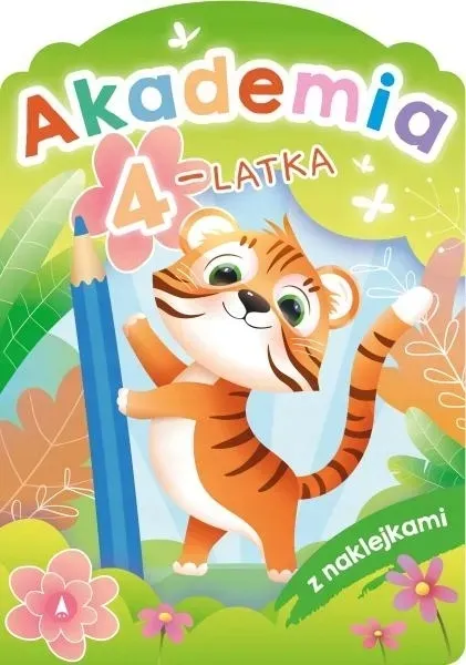 Akademia 4-latka ćwiczenia naklejki zadania A Horosin Książeczki dla dzieci