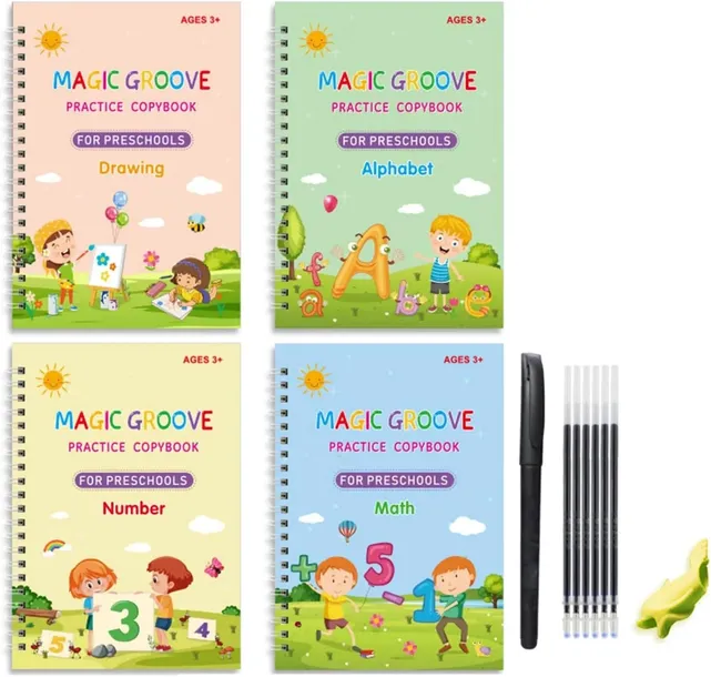 Magic Groove książeczki do nauki pisania, rysowania, liczb MAGICZNY TUSZ