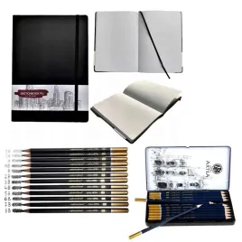 zestaw-olowkow-i-elegancki-szkicownik-a4-50-kartek