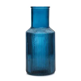 wazon-tolle-szklany-prazkowany-granatowy-10x22-cm-homla