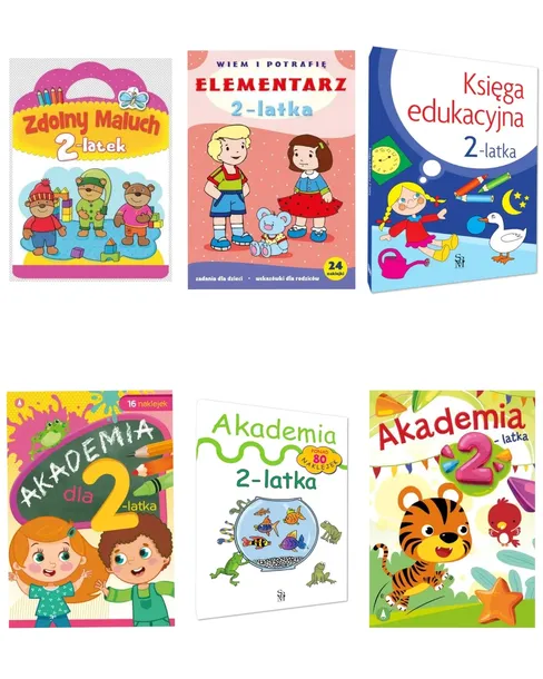 Pakiet dla 2 latka Pierwsze Słowa naklejki zabawa