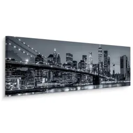 obraz-do-salonu-biura-nowy-jork-brooklyn-bridge-panorama-miasta-noca-145x45