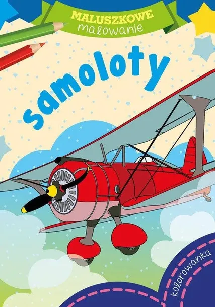 Maluszkowe malowanie Samoloty Kolorowanka