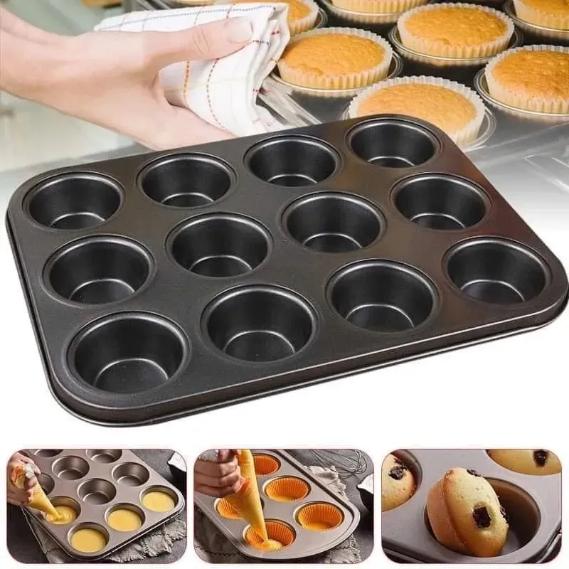 blacha-forma-do-pieczenia-babeczek-muffinki-12szt-stan-nowy