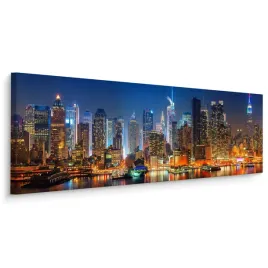 obraz-scienny-do-biura-nowy-york-nocna-panorama-miasto-145x45