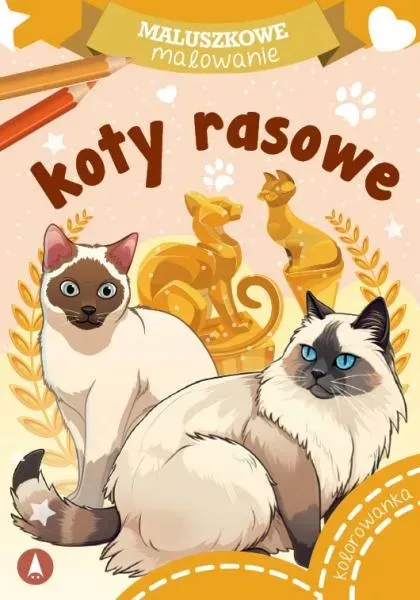 Maluszkowe malowanie. Koty Rasowe Kolorowanka Malowanka