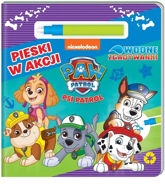 Wodne Zgadywanki 2 Psi Patrol Wodna Kolorowanka + PISAK WODNY