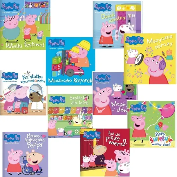 10x Książeczki z półeczki OPOWIADANIA Świnka Peppa