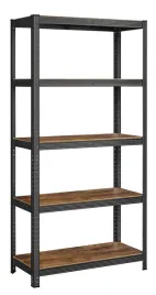 solidny-wysoki-regal-na-ksiazki-przedmioty-5-polek-rustykalny-braz-180-cm