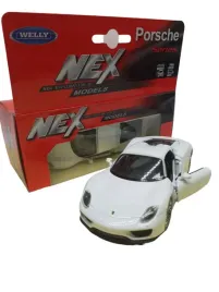 porsche-918-spyder-bialy-kolekcjonerski-metalowy-model-samochodu-skala-134