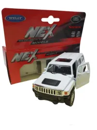 hummer-h3-bialy-kolekcjonerski-metalowy-model-samochodu-welly-skala-1-34