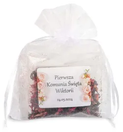 podziekowania-dla-gosci-komunia-woreczek-herbata