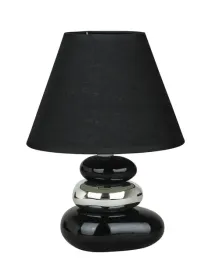 lampa-nocna-stolowa-ceramika-z-abazurem-czarna-chrom-kamyki-ozdobne-rabalux