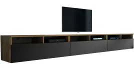 szafka-rtv-300cm-dab-wotan-czarny-mat-komoda-stojaca-wiszaca-3x100300
