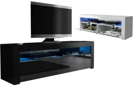 komoda-szafka-rtv-160-czarny-mat-czarny-polysk-160cm
