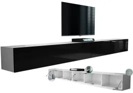 nowoczesna-szafka-rtv-pod-telewizor-300-320cm-wiszaca-pozioma-bialo-czarna