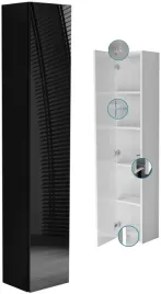 slupek-komin-lazienkowy-30-160cm-wiszacy-do-lazienki-czarny-polysk-30x160