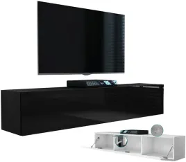 szafka-wiszaca-rtv-160cm-pozioma-komoda-czarna-polysk-160cm