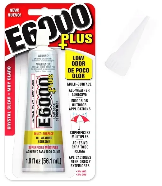 E6000 PLUS+ ELASTYCZNY KLEJ DO UBRAŃ TKANIN MOCNY
