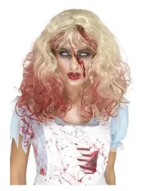 peruka-krwawej-alicji-blond-zombie-zakrwawione-wlosy-halloween