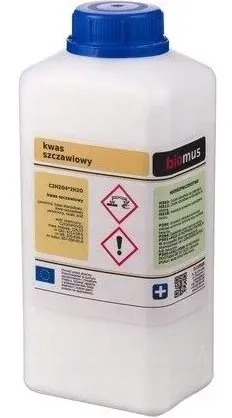 KWAS SZCZAWIOWY 1kg BIOMUS czyszczenie i renowacja drewna tarasu
