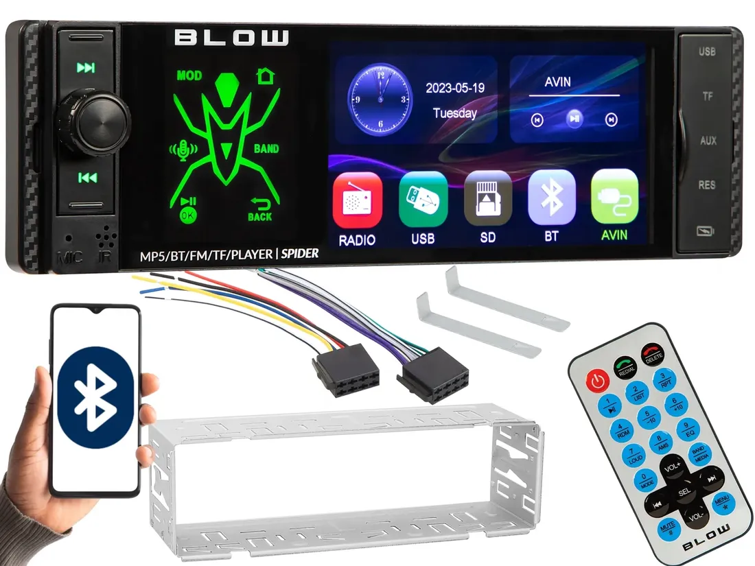 radio-blow-spider-4-rds-rgb-mp5-usb-micro-sd-bluetooth-stan-nowy