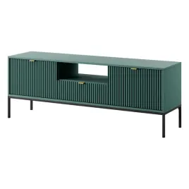 szafka-stolik-rtv-nova-154-elegancka-zielen-zlote-uchwyty