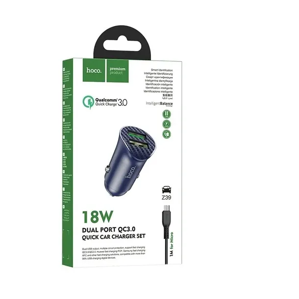 ladowarka-hoco-z39-2usb-2qc3-0-18w-kabel-micro-usb-zgodnosc-ze-standardem-quick-charge-3-0