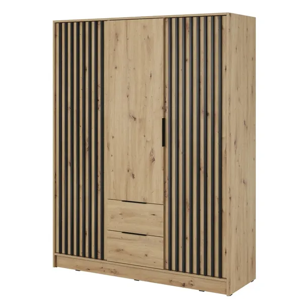 Pojemna Trzydrzwiowa Szafa LAMELE 155 Artisan