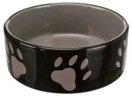 trixie-miska-ceramiczna-czarna-w-szare-lapki-08l-16cm-tx-24532